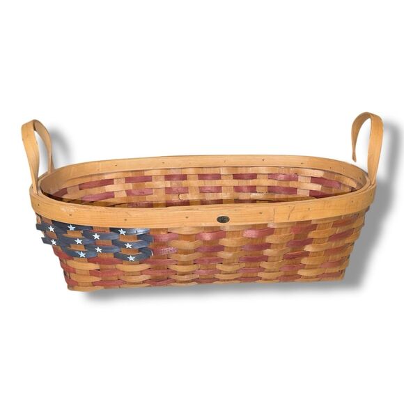 Rustic Farmhouse 4th of July American Flag Basket - Picture 4 of 10